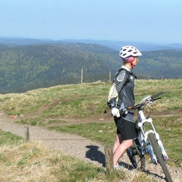 Mountain-Bike mit Profis