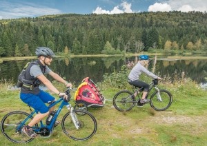 Lac de Lispach en VTT à assistance electrique