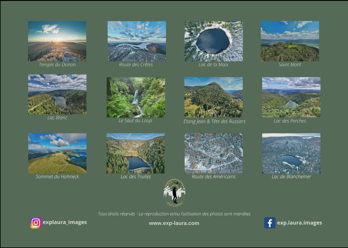 Calendrier 2025 Vosges vues du ciel - Exp'Laura