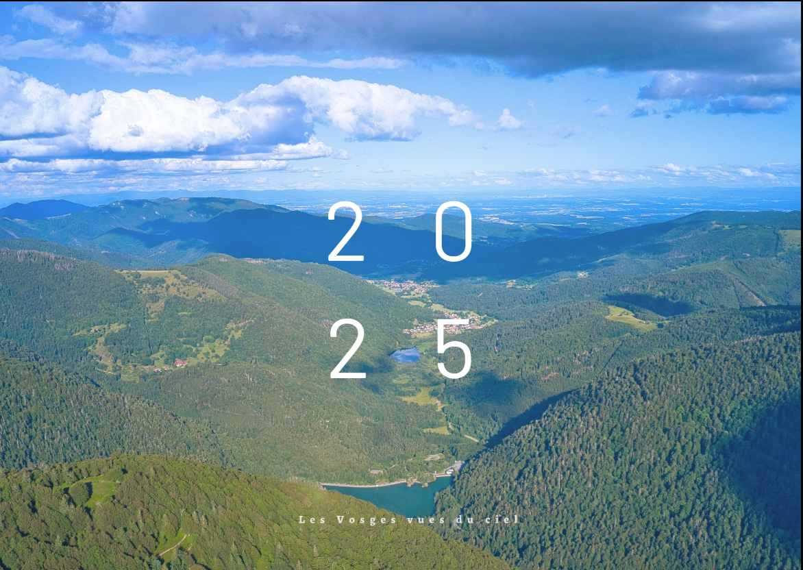 Calendrier 2025 Vosges vues du ciel - Exp'Laura