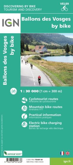 Carte IGN Ballons des Vosges à vélo