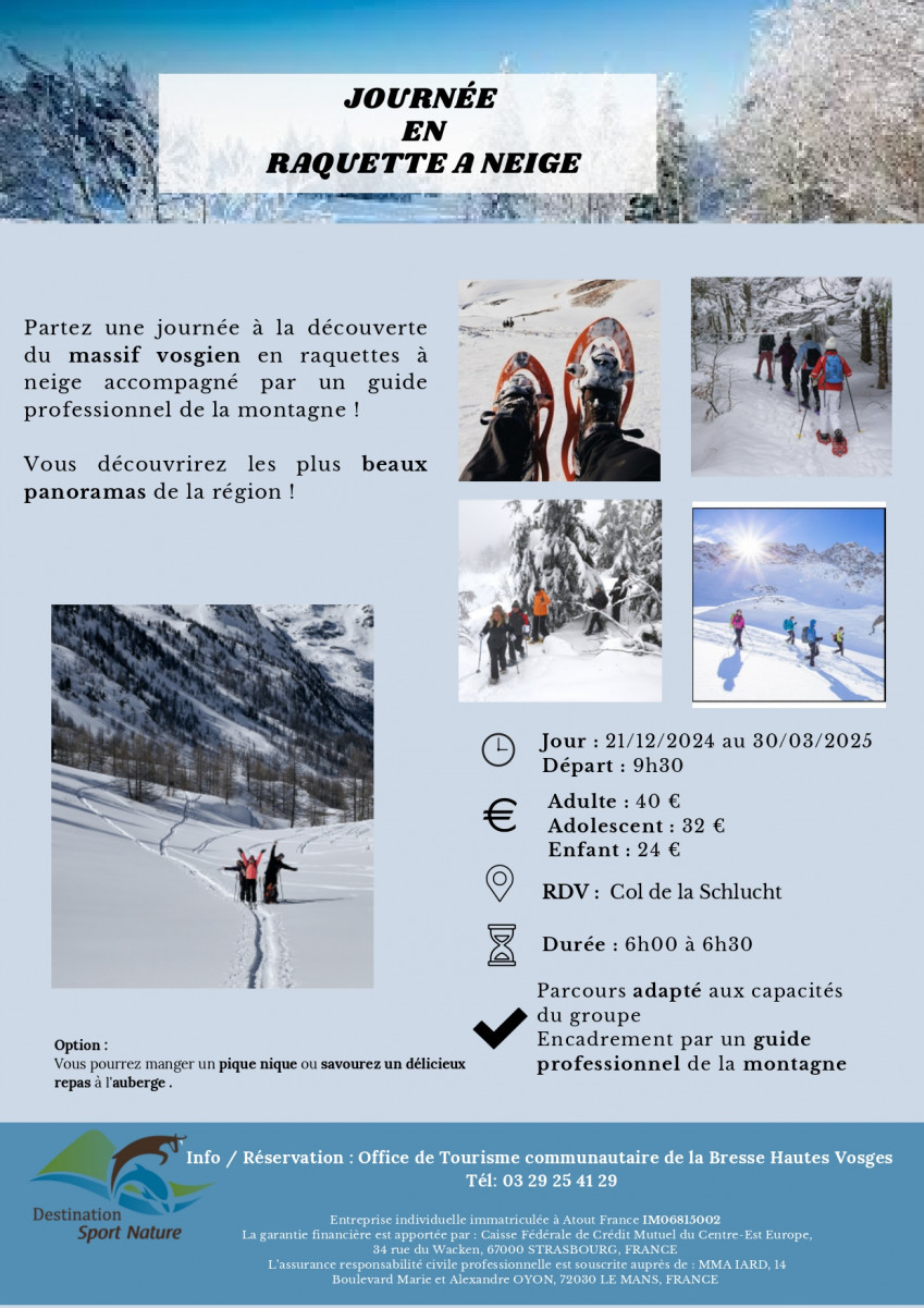 Destination Sport Nature Sortie raquettes-a-neige-au-lac-de-blanchemer La Bresse Hautes Vosges