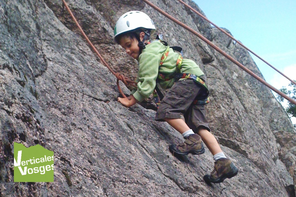 initiation Escalade pour les petits La Bresse Hautes Vosges Verticales Vosges