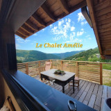Chalet Amélie - Cosy et Vue Panoramique - La Bresse Hautes Vosges - terasse-vue-salon