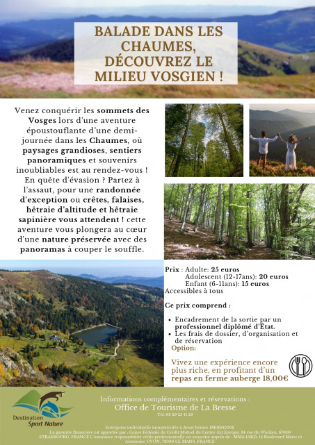 balade panoramiques sur les chaumes - Destination Sport Nature - La Bresse Hautes Vosges