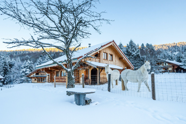 Chalet en rondins 6 personnes La Fuste du Sellier 90m² Basse sur le Rupt Hautes-Vosges