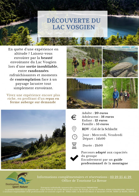 Découverte du lac Vosgien - Destination Sport nature - La Bresse Hautes Vosges