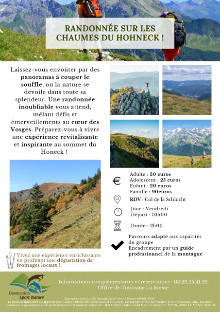 Randonnée sur les chaumes du Hohneck - Destination Sport Nature - La Bresse Hautes Vosges